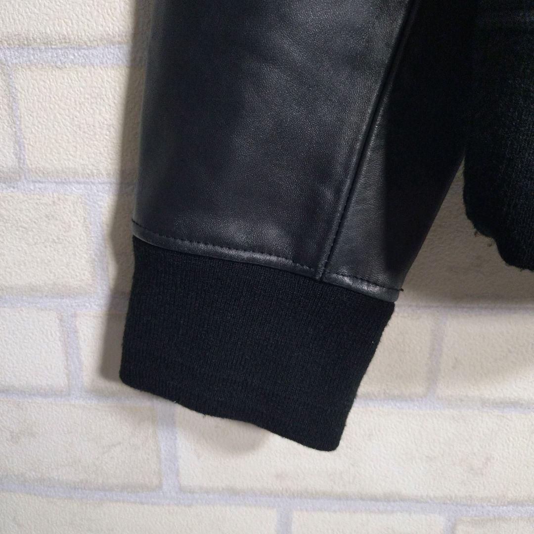 シャマ★shama 日本製 馬革 アームレザー 裏メッシュ スタジャン 灰黒 L