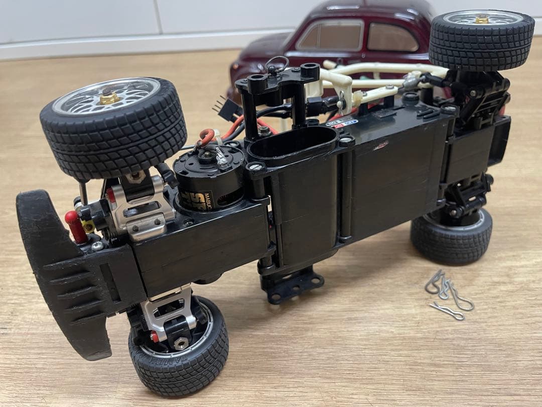 タミヤM01シャーシ電動FFラジコン　フィアットアバルトボディー