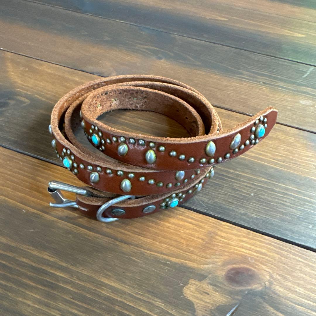 HTCベルト 0.75inch幅 ブラウン×ターコイズ 34インチ 美中古 - メルカリ