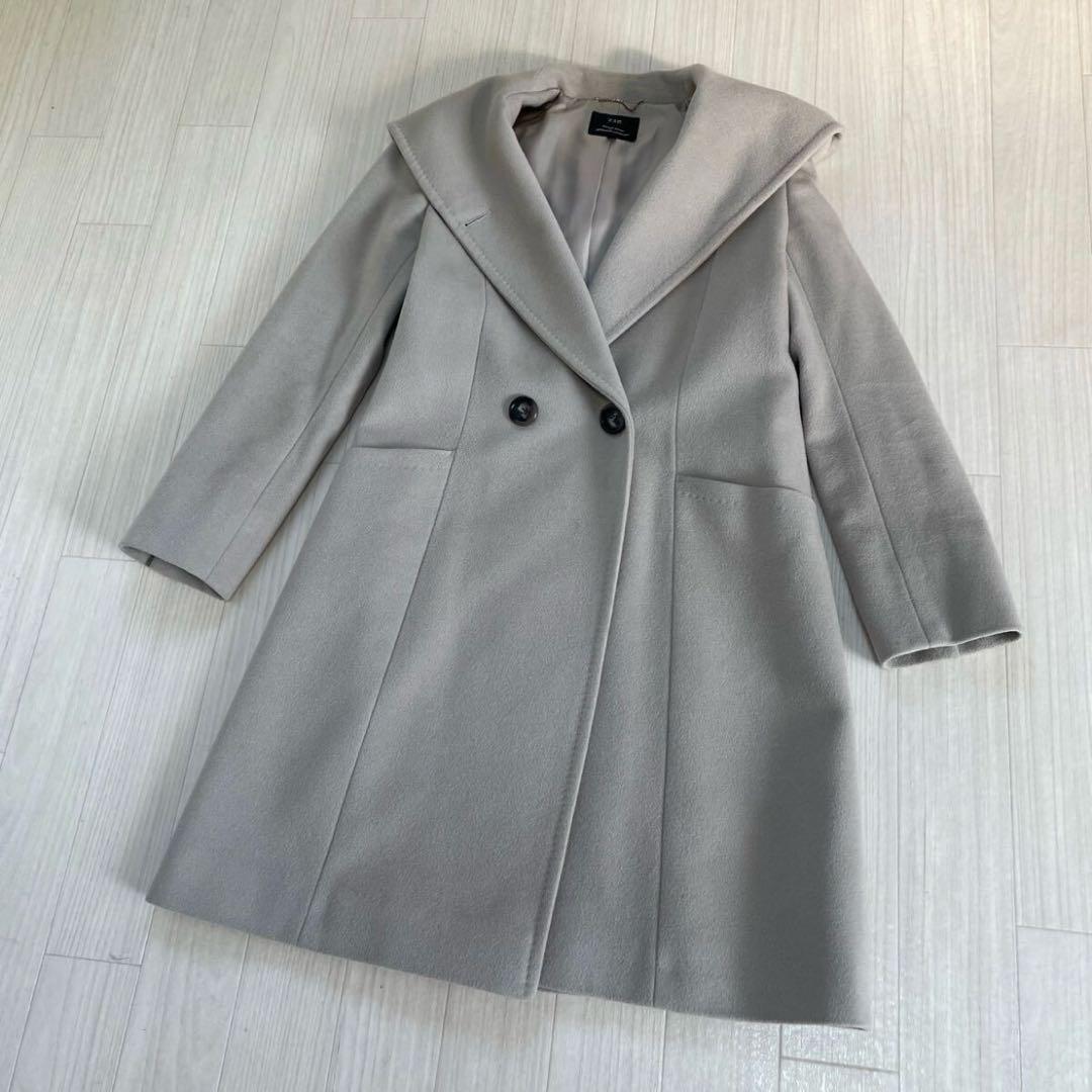 23区 ニジュウサンク ウールアンゴラビーバー フーデッドコート羊毛