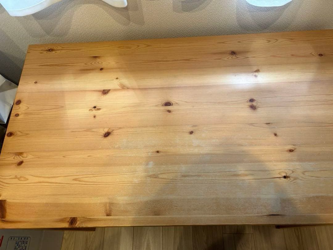 送料込】無印良品 学習机 デスク パイン材