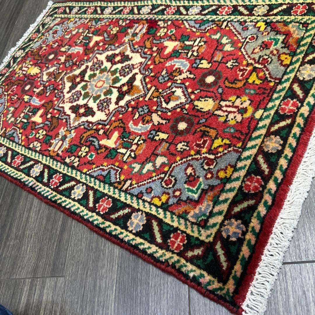 78x49ペルシャ絨毯年代織りハマダン絨毯ヴィンテージ絨毯