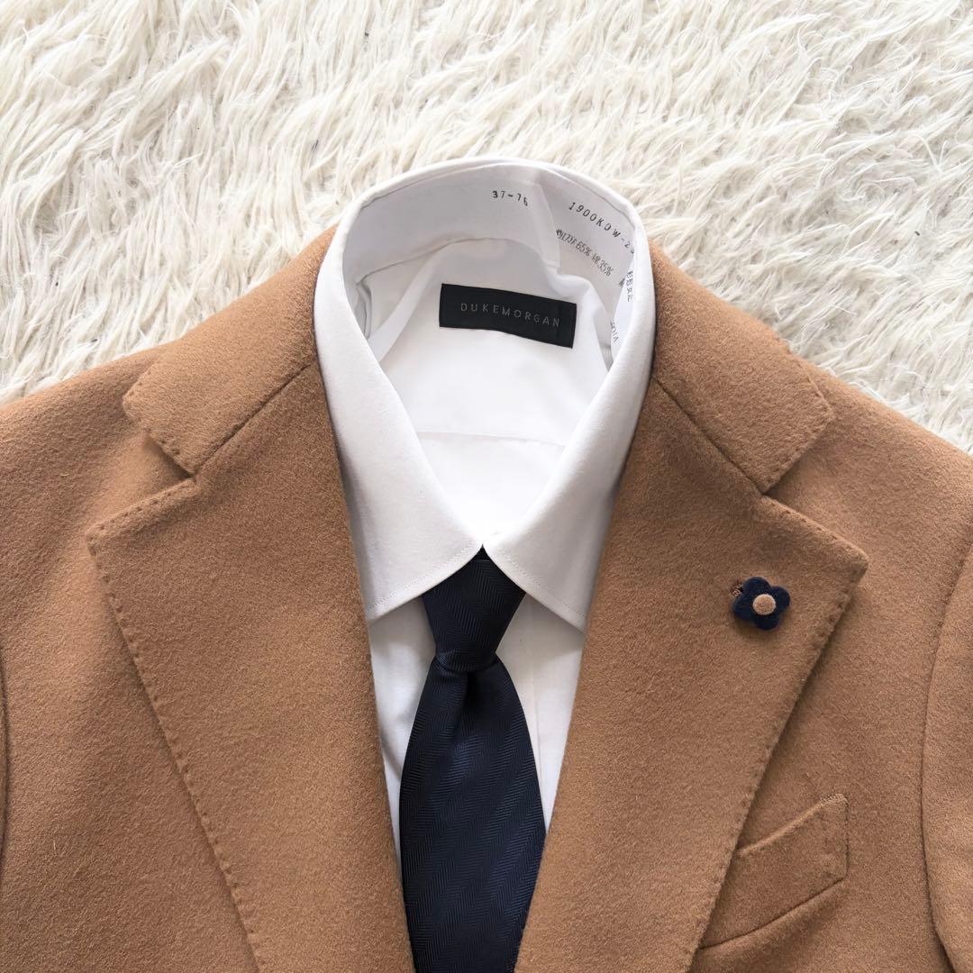 <23AW> LARDINI 新ロゴ キャメル ウール チェスターコート 44