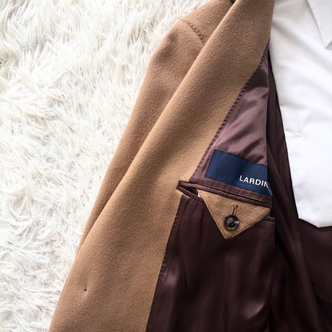 <23AW> LARDINI 新ロゴ キャメル ウール チェスターコート 44