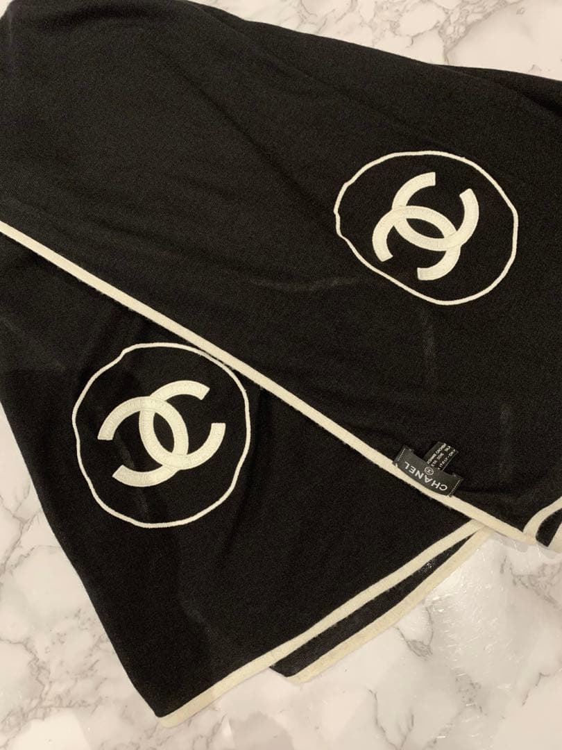 シャネル　2019SS ロングストール　 ブラック　CCマーク　ココマーク