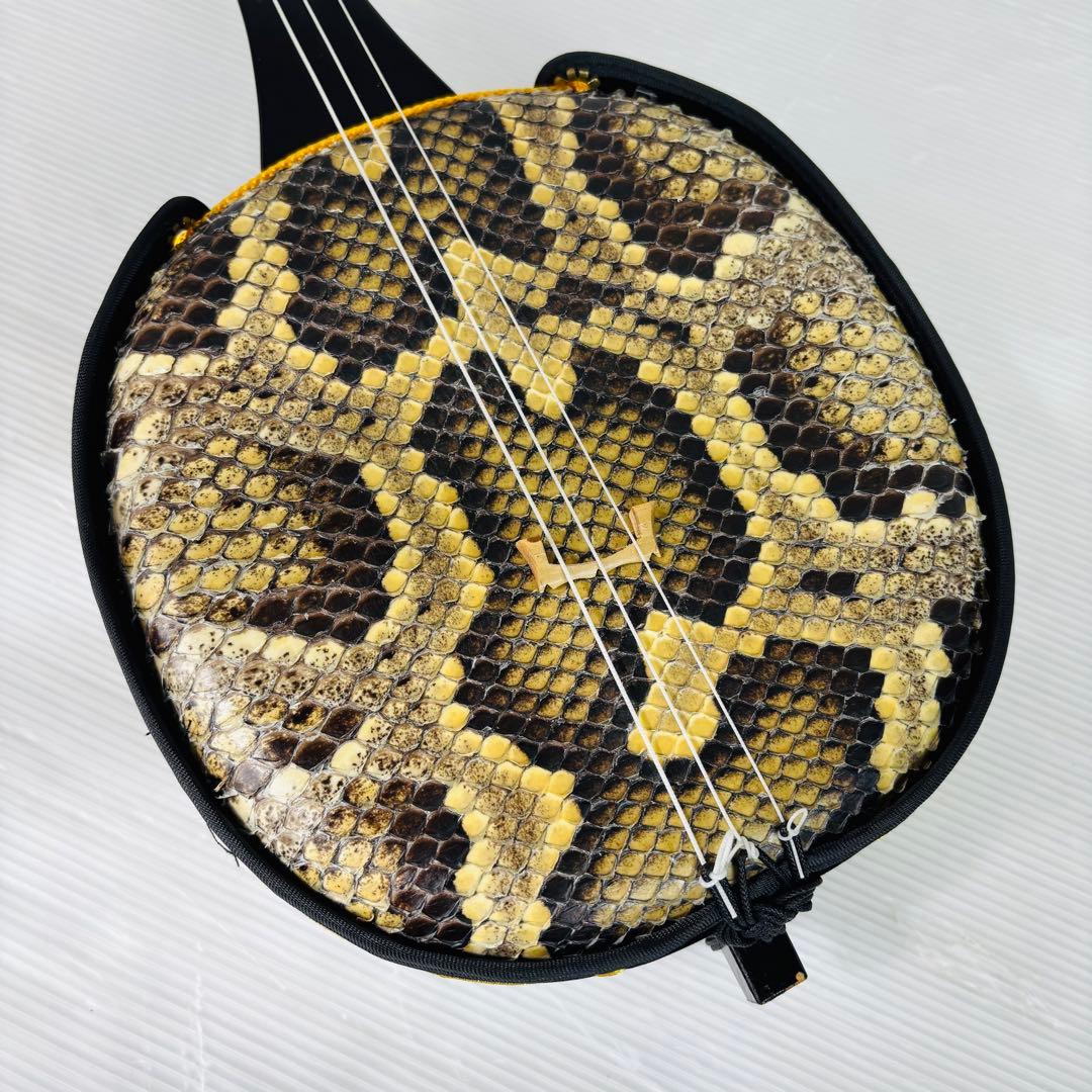 沖縄三線 本蛇皮 琉球 民族楽器 伝統楽器 入門 初心者 本格 琉球 弦楽器