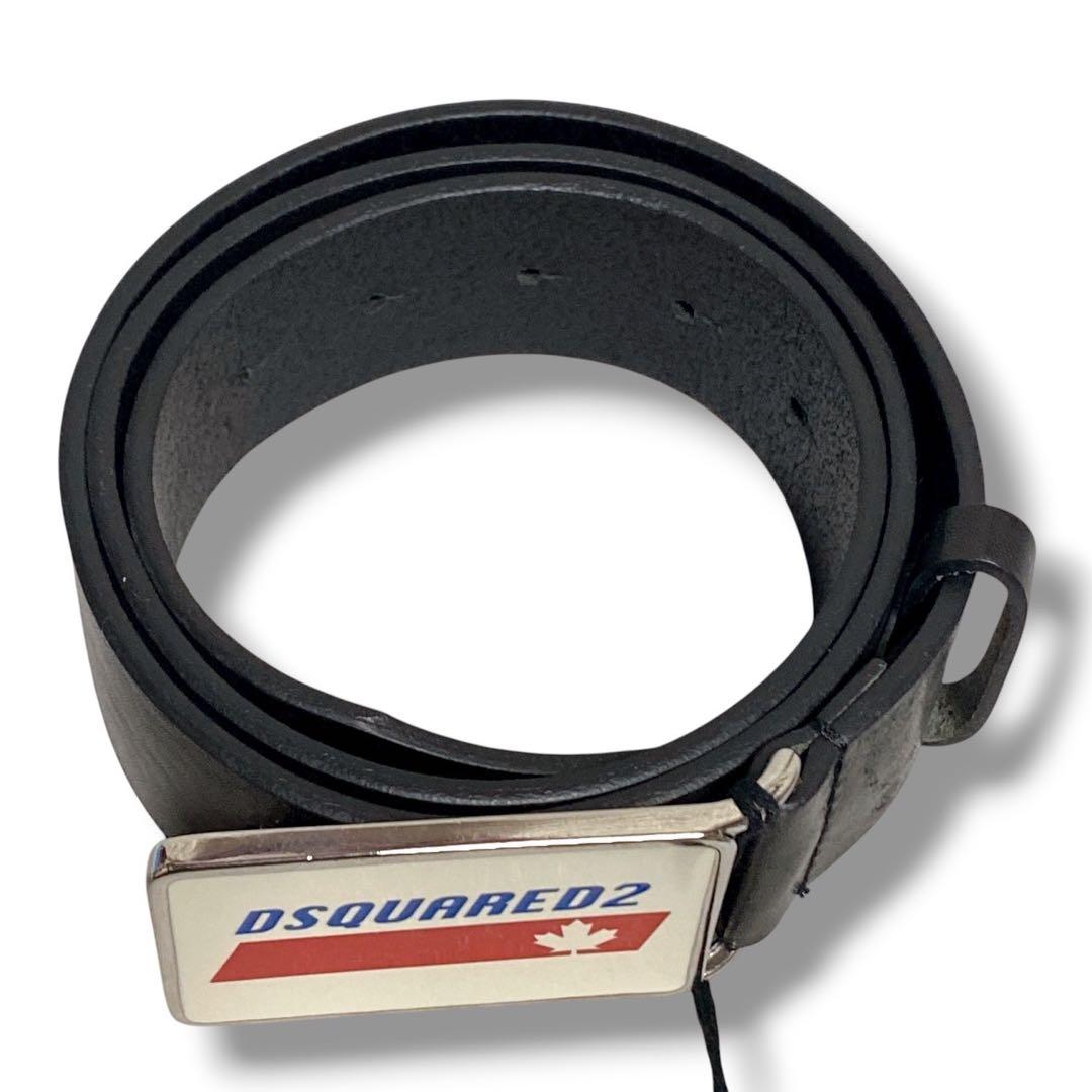 ディースクエアード 良品 タグ付き イタリア製 スクエアロゴバックル ベルト
