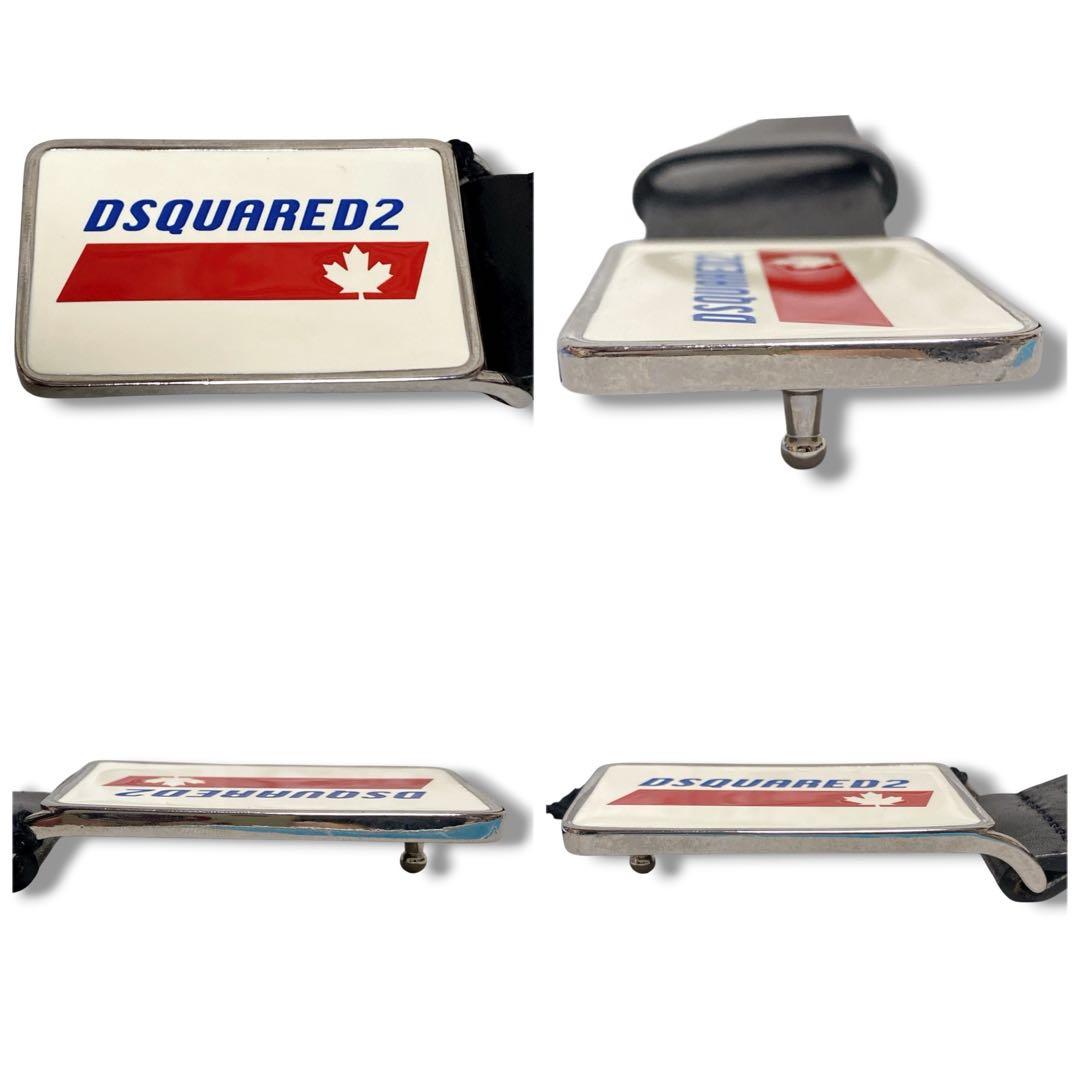 ディースクエアード 良品 タグ付き イタリア製 スクエアロゴバックル ベルト