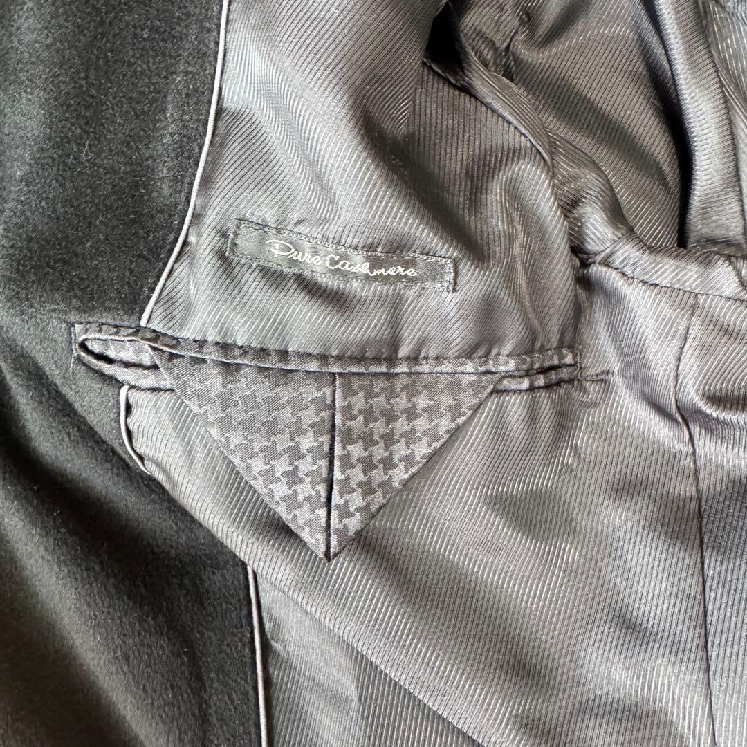 美品 メンズ カシミヤ100% ステンカラーコート LLサイズ（実質3L相当）