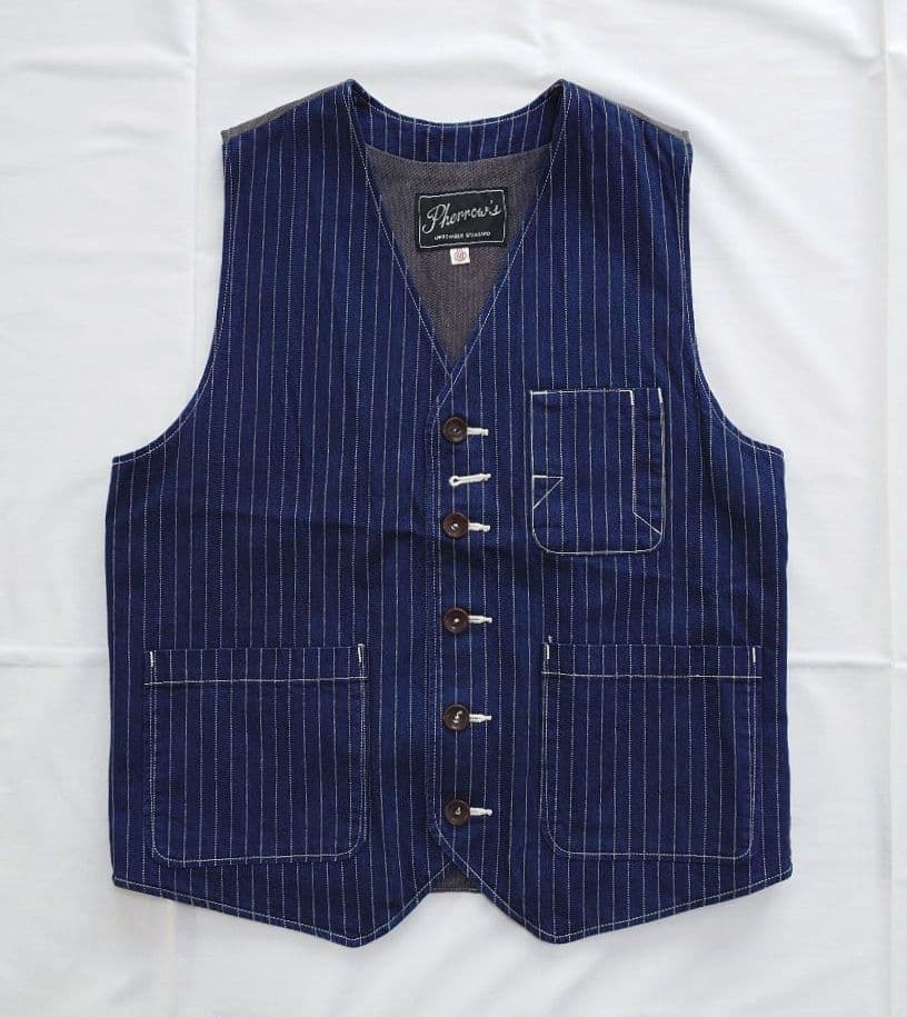 PHERROW'S ウォバッシュストライプ ベスト サイズ40 - メルカリ