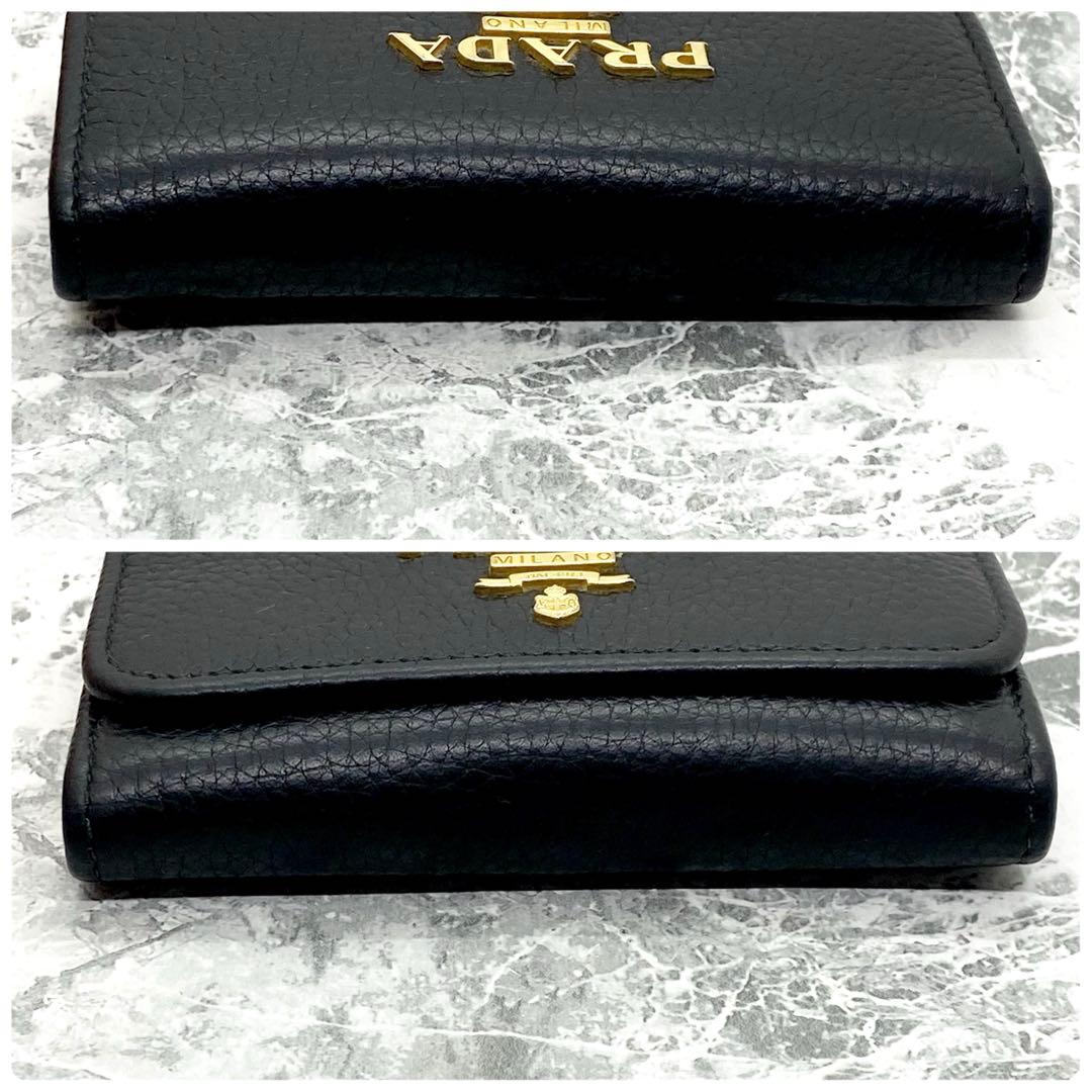 PRADA プラダ レザー キーケース 9連フック 黒 ブラック 箱付き