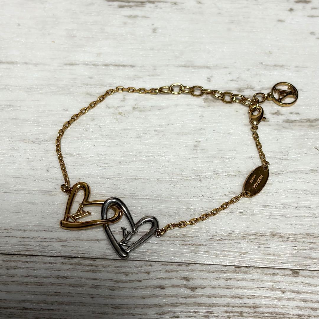 ルイヴィトン ブレスレット ブラスレ・ハートフォーリンラブ ゴールド シルバー