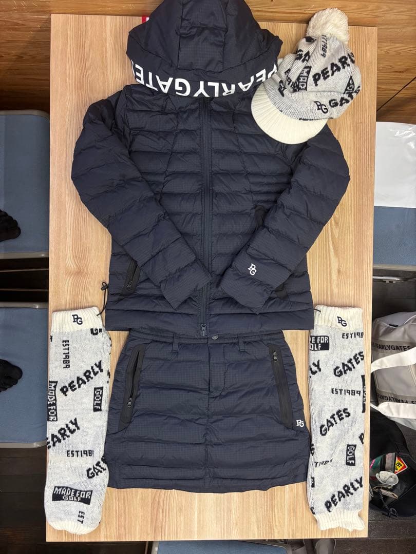 PEARLY GATES ネイビー ダウンジャケット スカート セットアップ