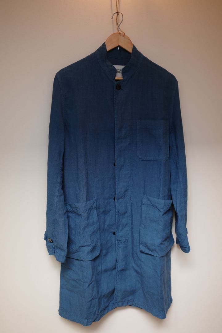 OUTIL ウティ リネン ロングコート 比翼ボタン フランス製 2