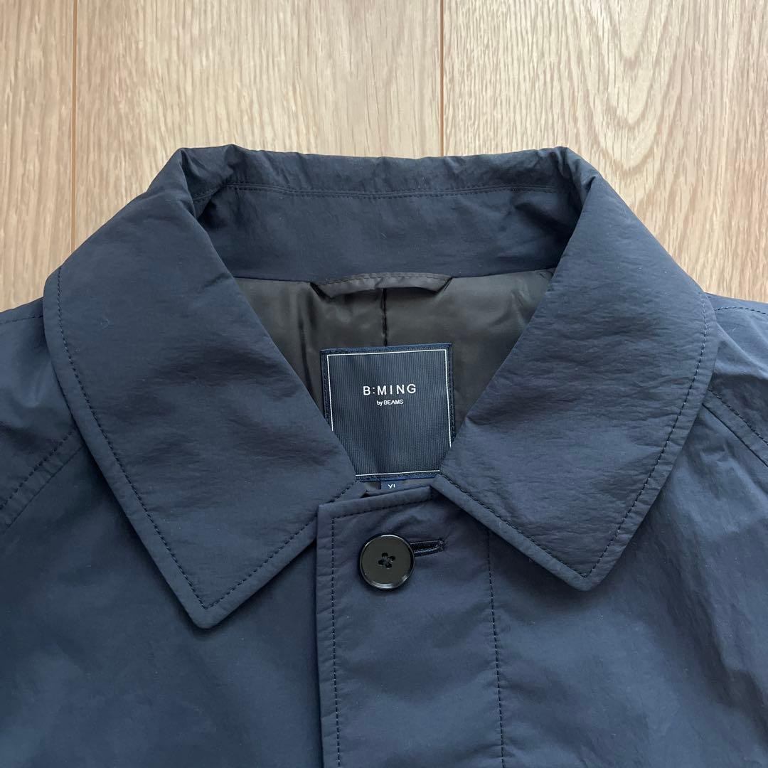 美品】ビームスSorona(R) 中綿 ステンカラーコート XL ネイビー - メルカリ