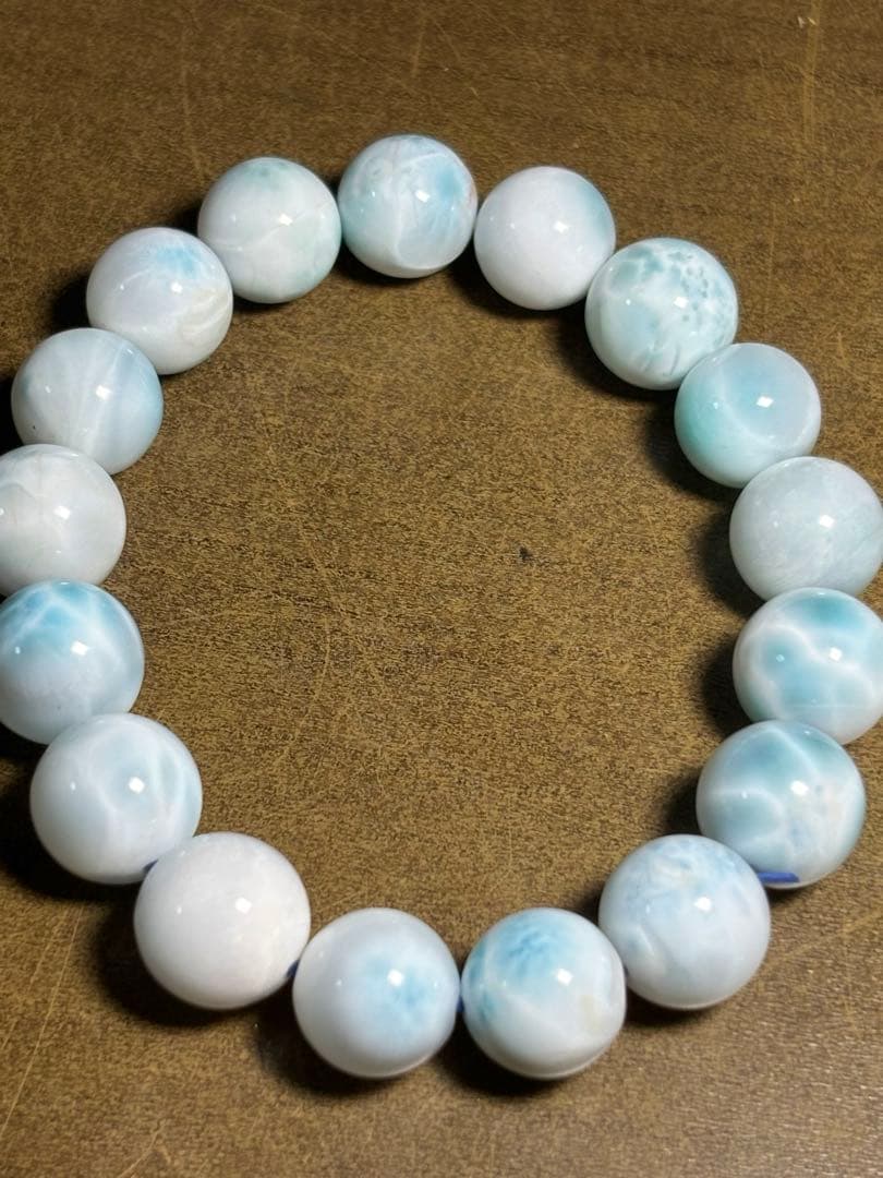 淡いカラー可愛い♡ ラリマーブレスレット12〜12.6㎜（新品未使用）高品質