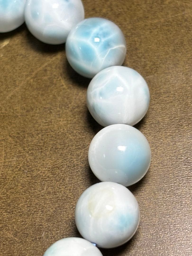 淡いカラー可愛い♡ ラリマーブレスレット12〜12.6㎜（新品未使用）高品質