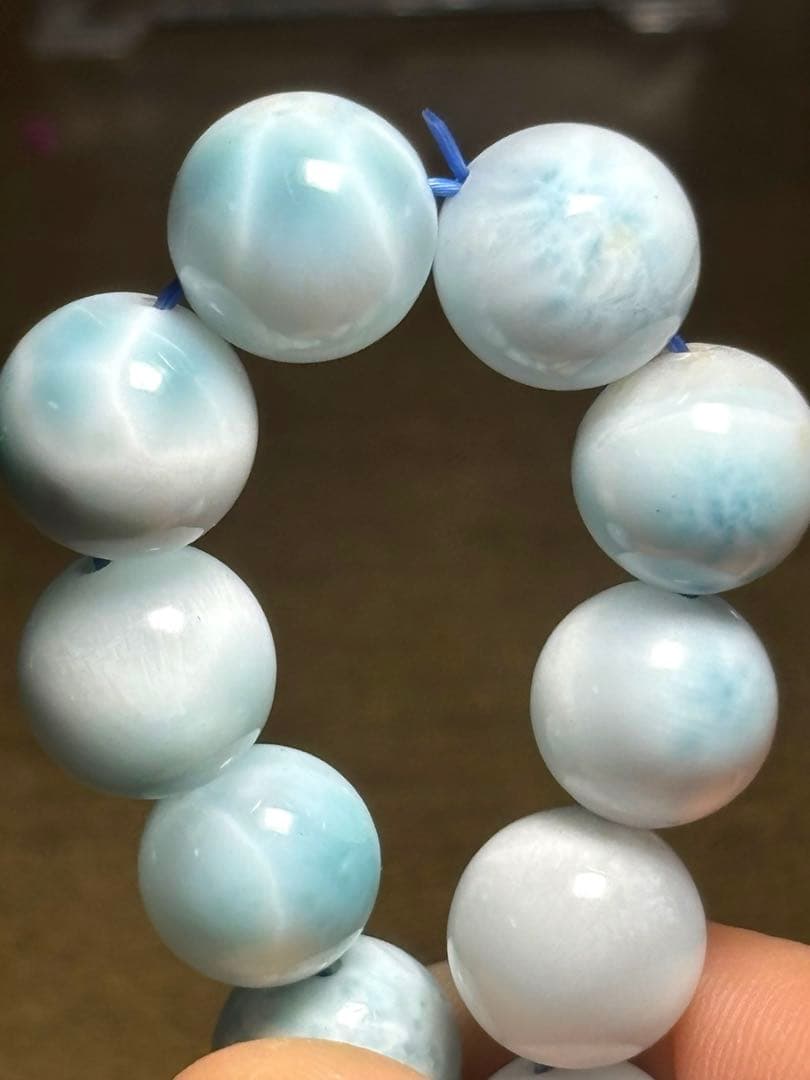 淡いカラー可愛い♡ ラリマーブレスレット12〜12.6㎜（新品未使用）高品質