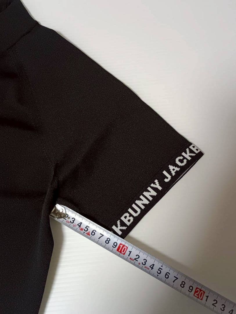 JACK BUNNY　ロゴ入り半袖　ネックシャツ　ブラック　サイズ4