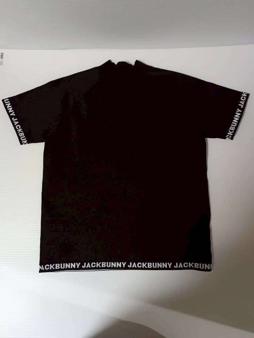 JACK BUNNY　ロゴ入り半袖　ネックシャツ　ブラック　サイズ4