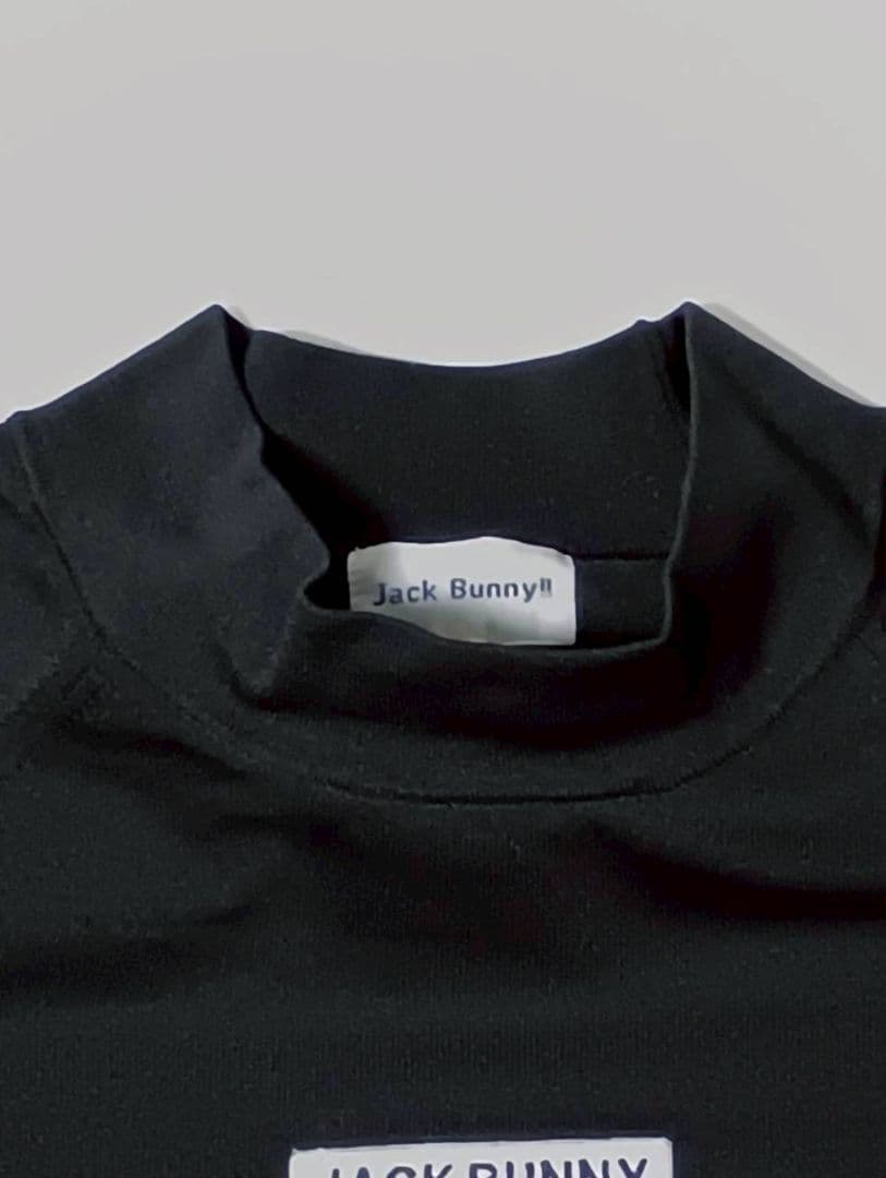 JACK BUNNY　ロゴ入り半袖　ネックシャツ　ブラック　サイズ4