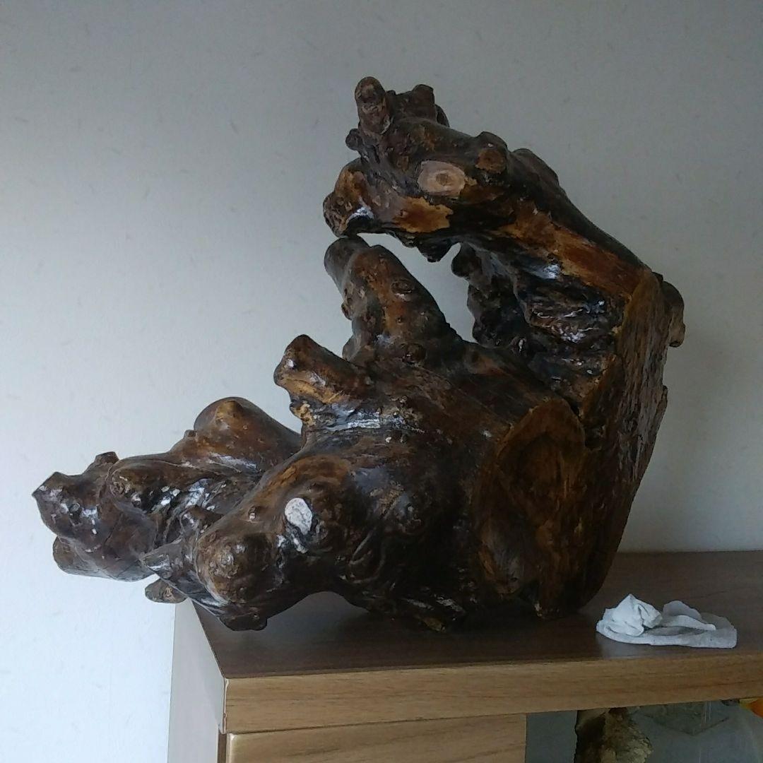 流木、ア一ト。置物。