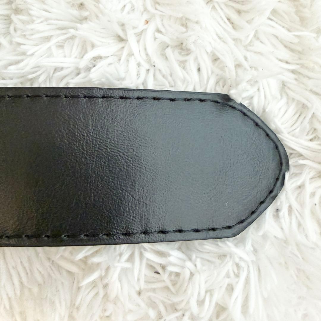 【極美品】GUCCI ベルト インターロッキング GG デカロゴ シルバー 黒