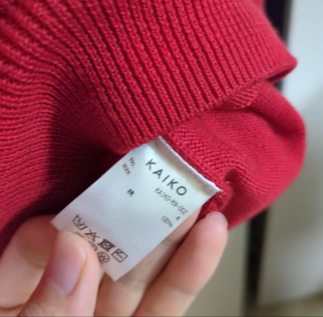 即完売品】KAIKO レッド Vネックニット サイズ4 - メルカリ