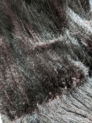 103　特大　毛皮ニッティング　ミンク　フォックス　ショール　ポンチョ　ストール