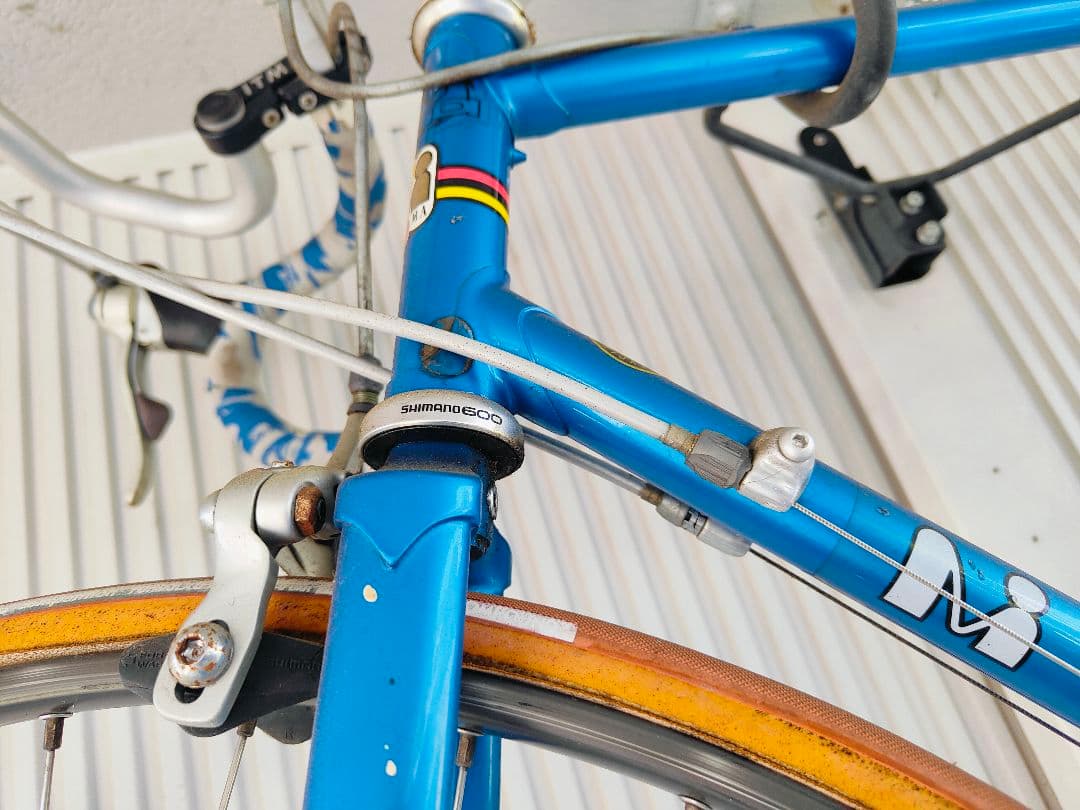 パナソニック クロモリ 青いスポーツサイクル Shimano 3段変速