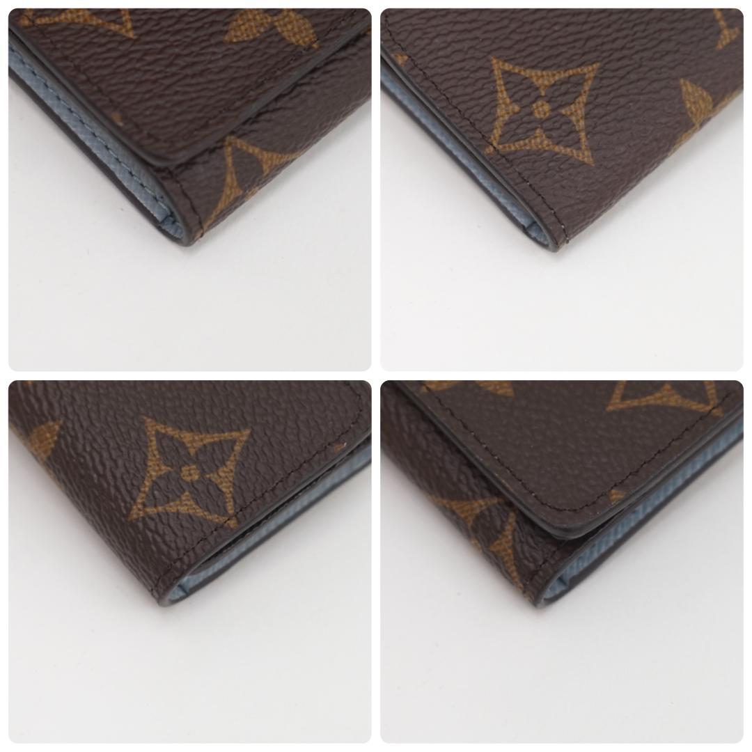 未使用に近い◆ルイヴィトン モノグラム ミュルティクレ4 キーケース ブルー