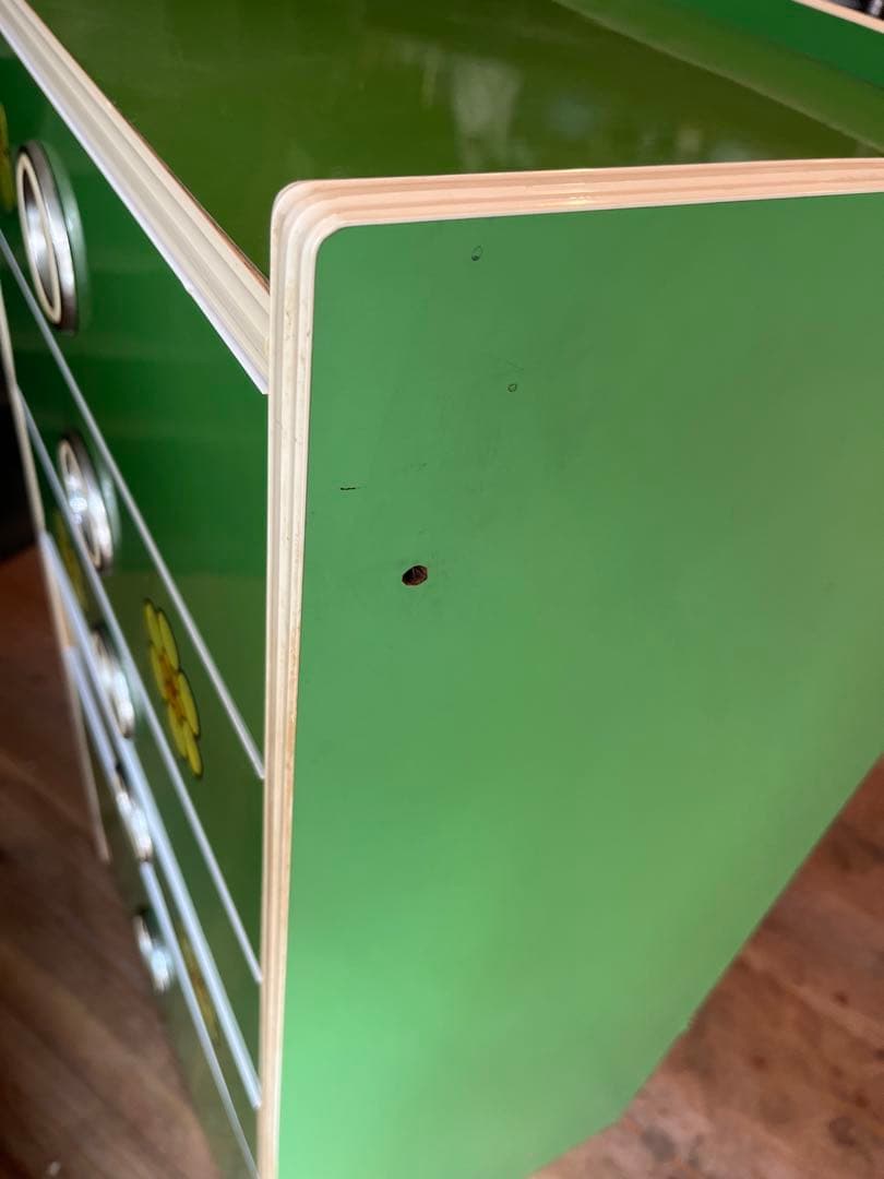 小雪様専用＊チェスト レトロポップ 昭和レトロ 花柄 緑 グリーン