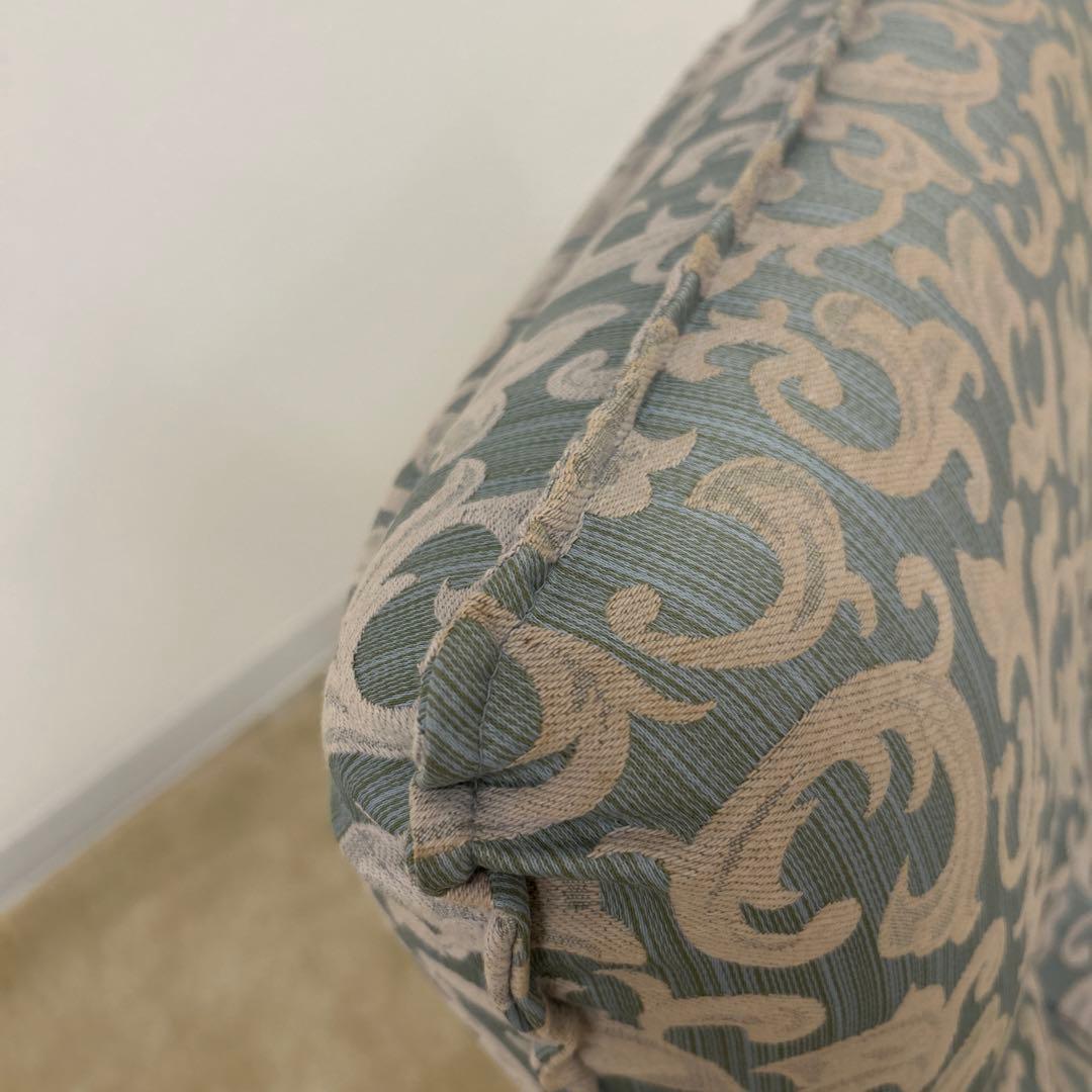 エル処分品★日本製座椅子 布張り リクライニング式 アヤメ ブルー