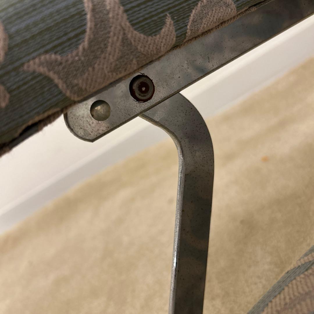 エル処分品★日本製座椅子 布張り リクライニング式 アヤメ ブルー