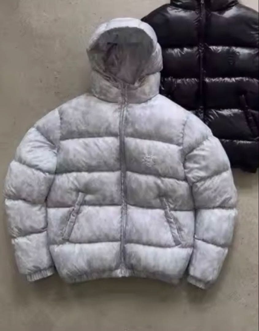 即発送】グレー迷彩ダウンジャケット y2k-安くて可愛い人気