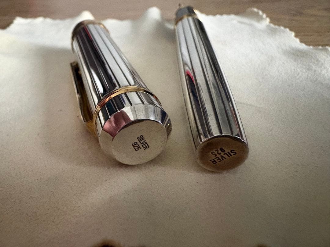 美品】プラチナ萬年筆 銀無垢 #9-2 シルバー PTS-50000 F 細字