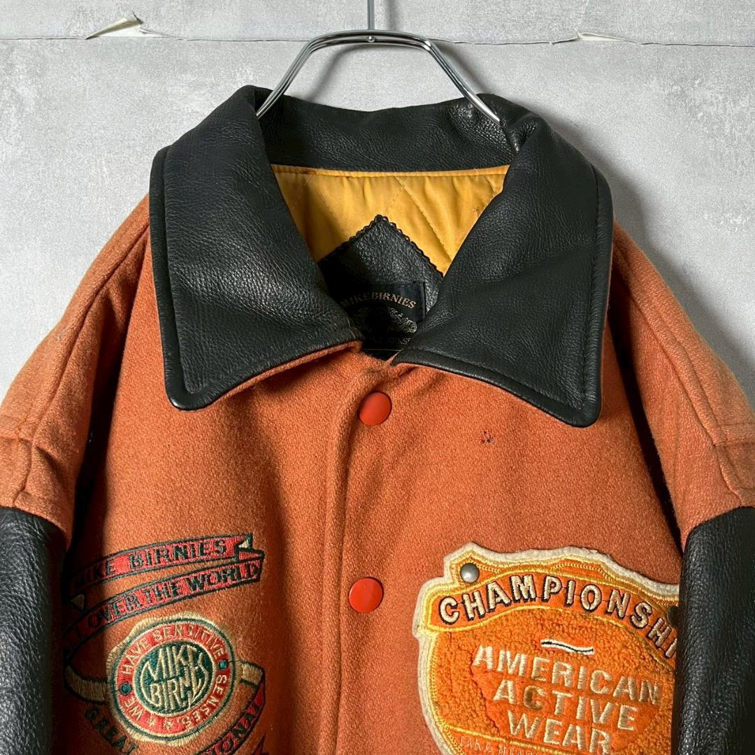 vintage 古着 レザースタジャン ブルドッグ ワッペン　PM30