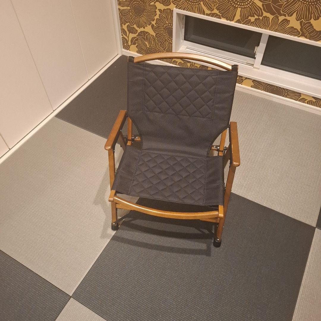 クイックキャンプ ウッドローチェア ブラック2脚セット