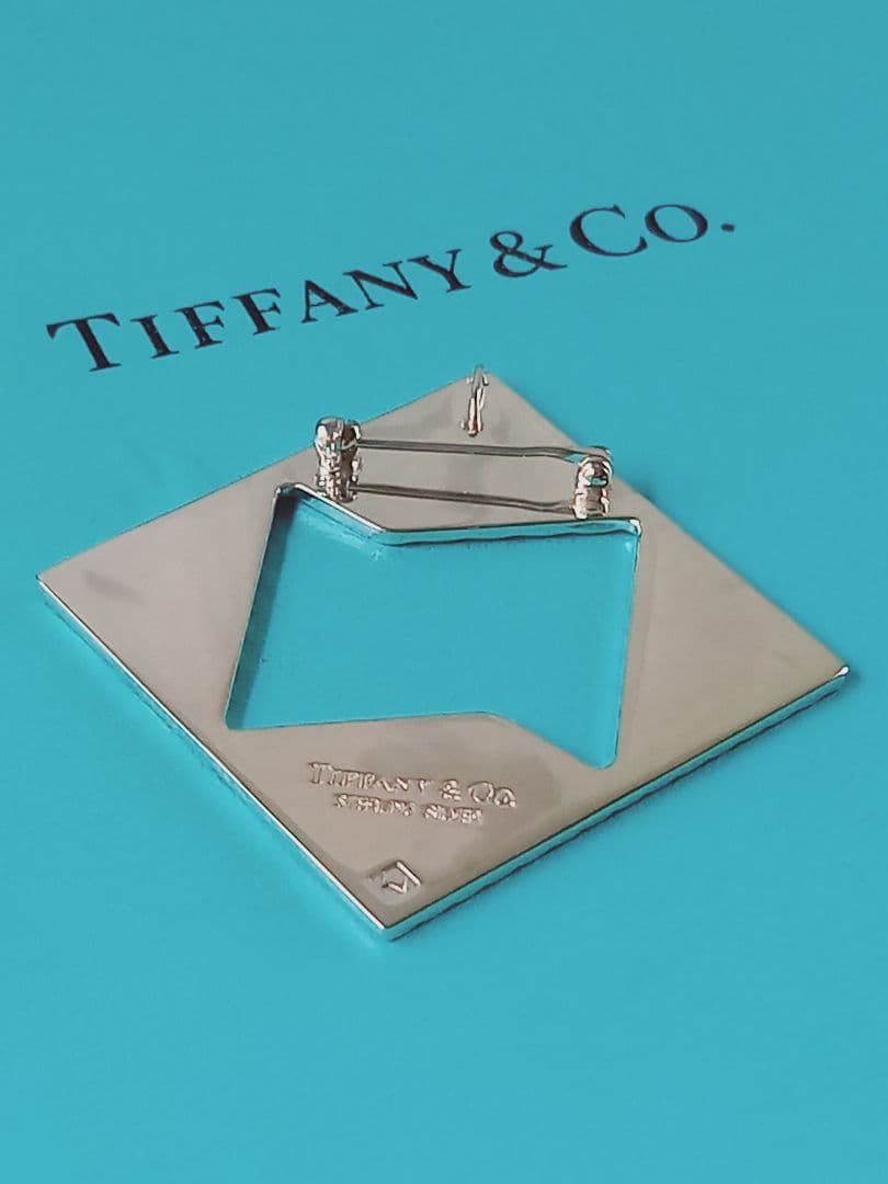 美品 TIFFANY ティファニー スクエア ブローチ&ペンダント トップ