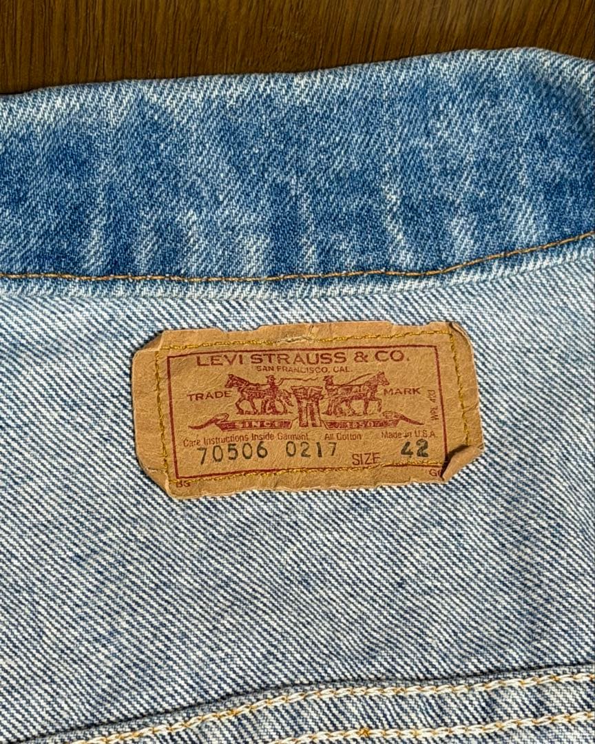 Levi's 70506 デニムジャケット 42 USA製 80s 刻印527