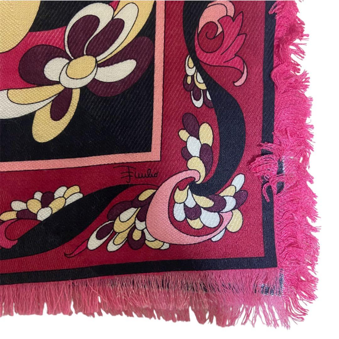 EMILIOPUCCIタグ付未使用品エミリオプッチ プッチ柄ストールマルチカラー