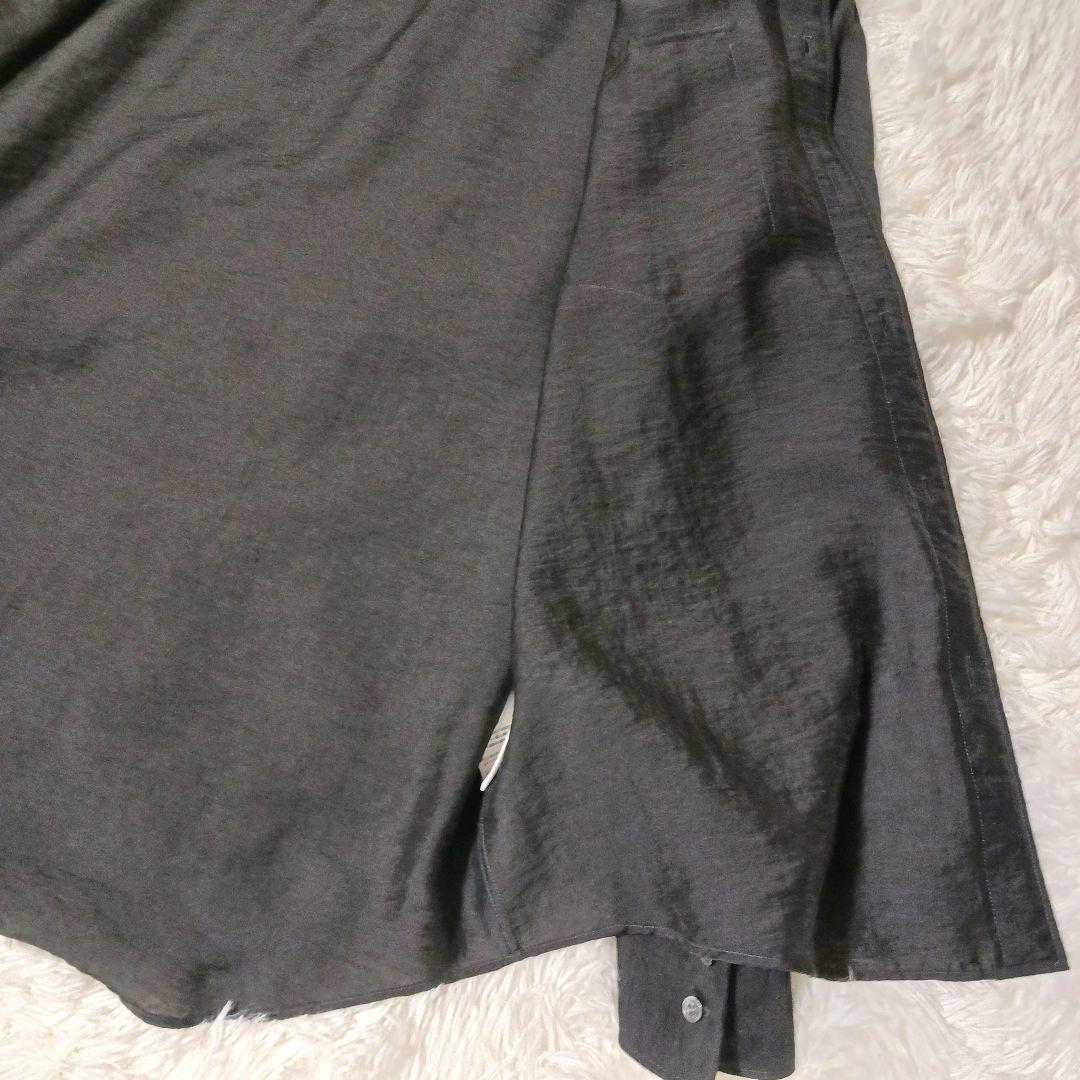 極美品☆LIDNM 長袖シャツ ウェスタンシャツ シルク混 完売品 ブラック