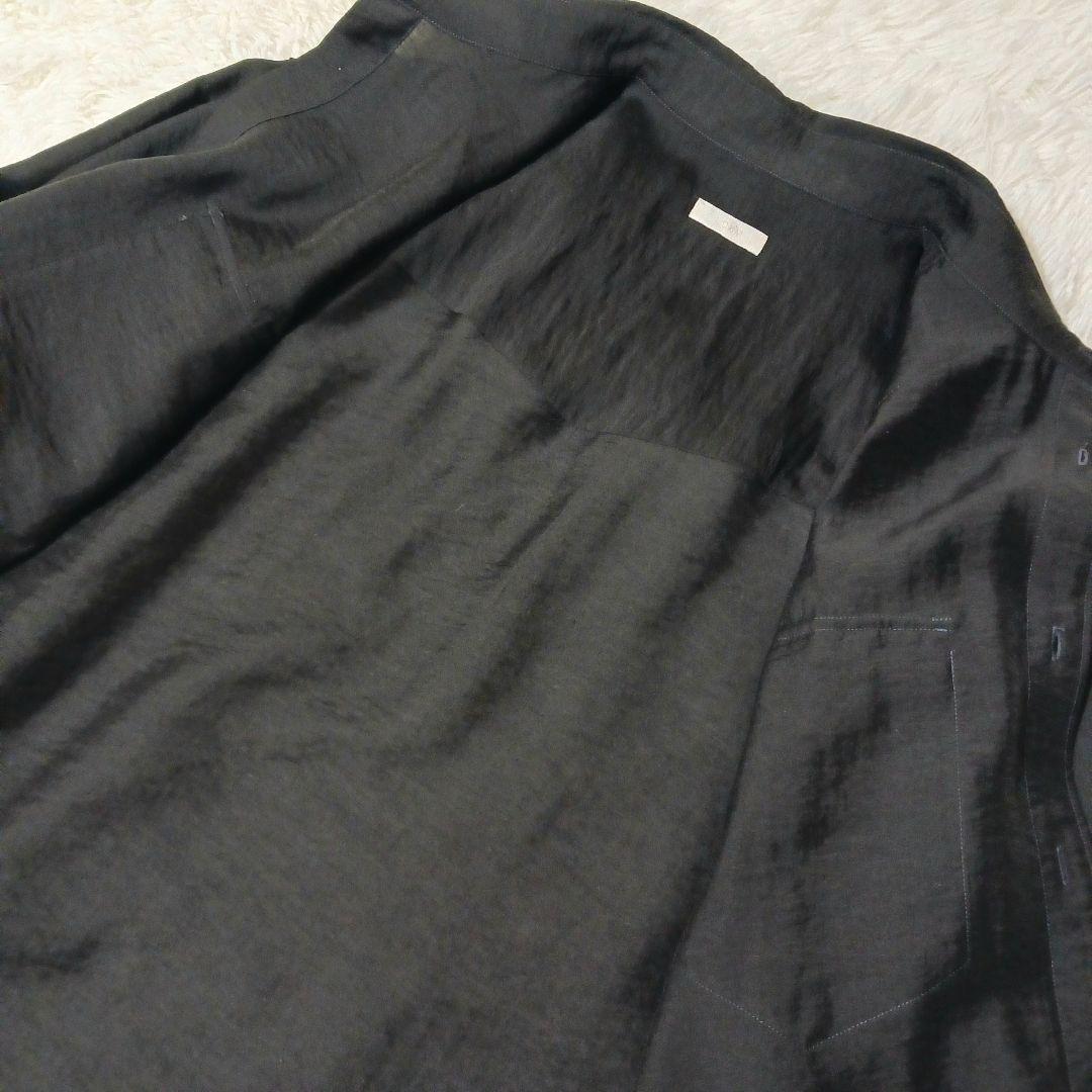 極美品☆LIDNM 長袖シャツ ウェスタンシャツ シルク混 完売品 ブラック