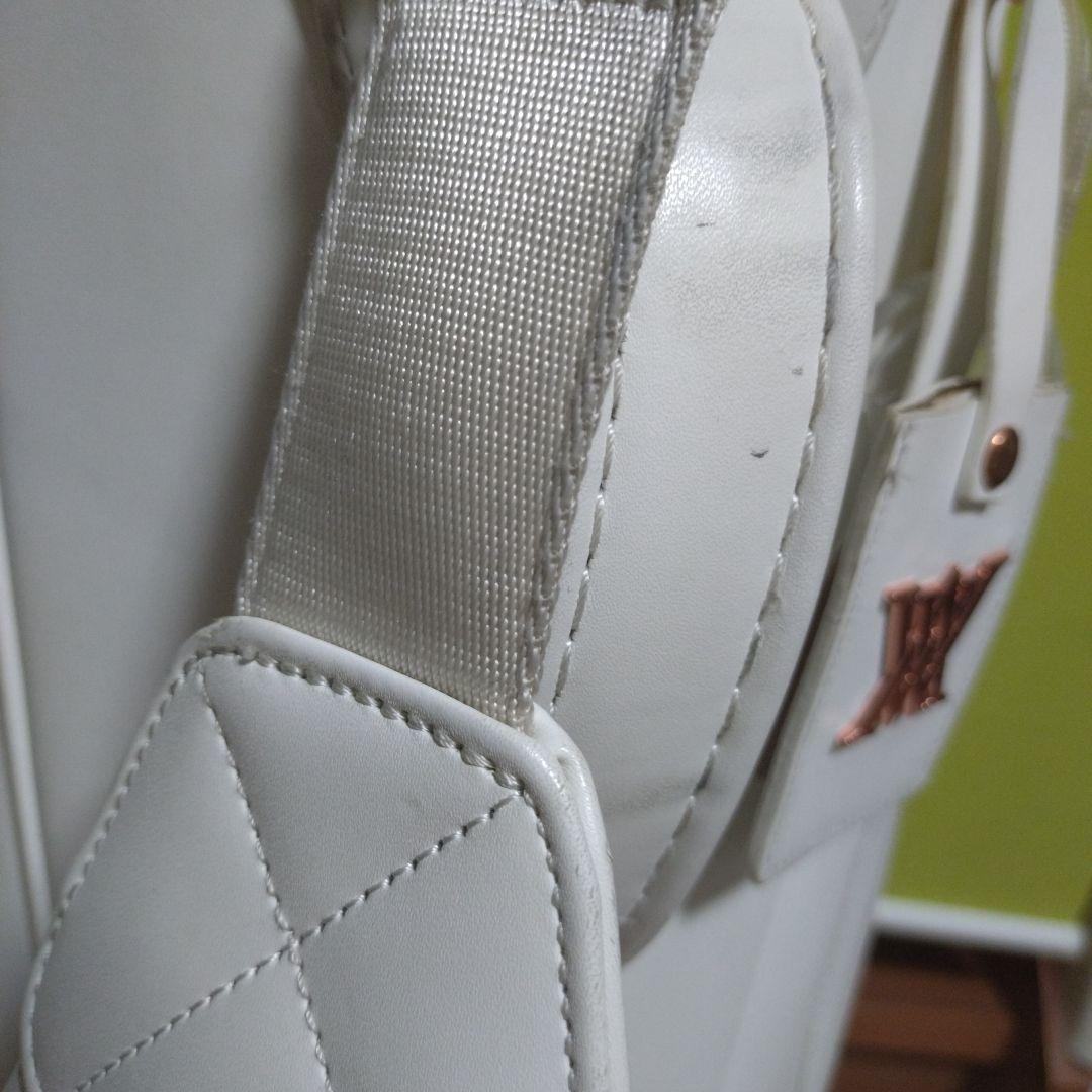 アニューゴルフホワイト ゴルフバッグ 4分割収納