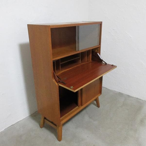 イギリス ビンテージ 家具 ビューローブックケース デスク 本棚 英国