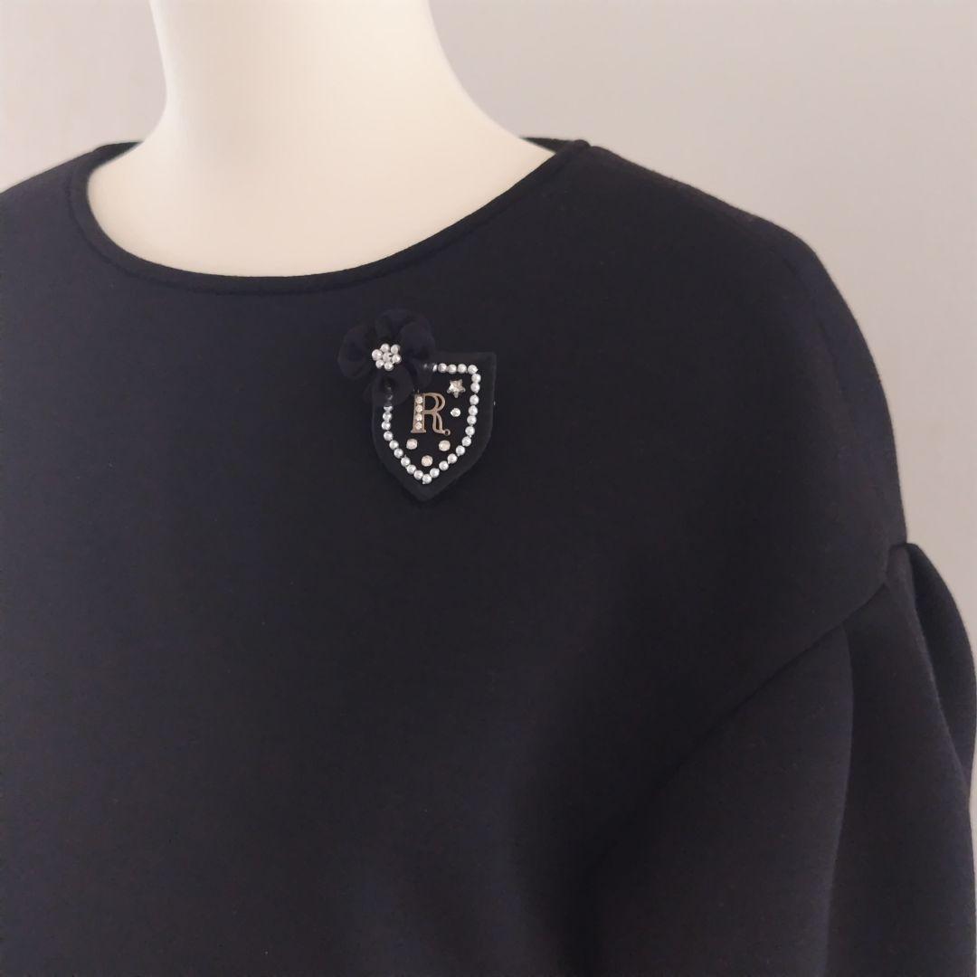 美品✨ ルネ コクーンシルエット ワンピース 36 ブラック ブローチ ゆったり