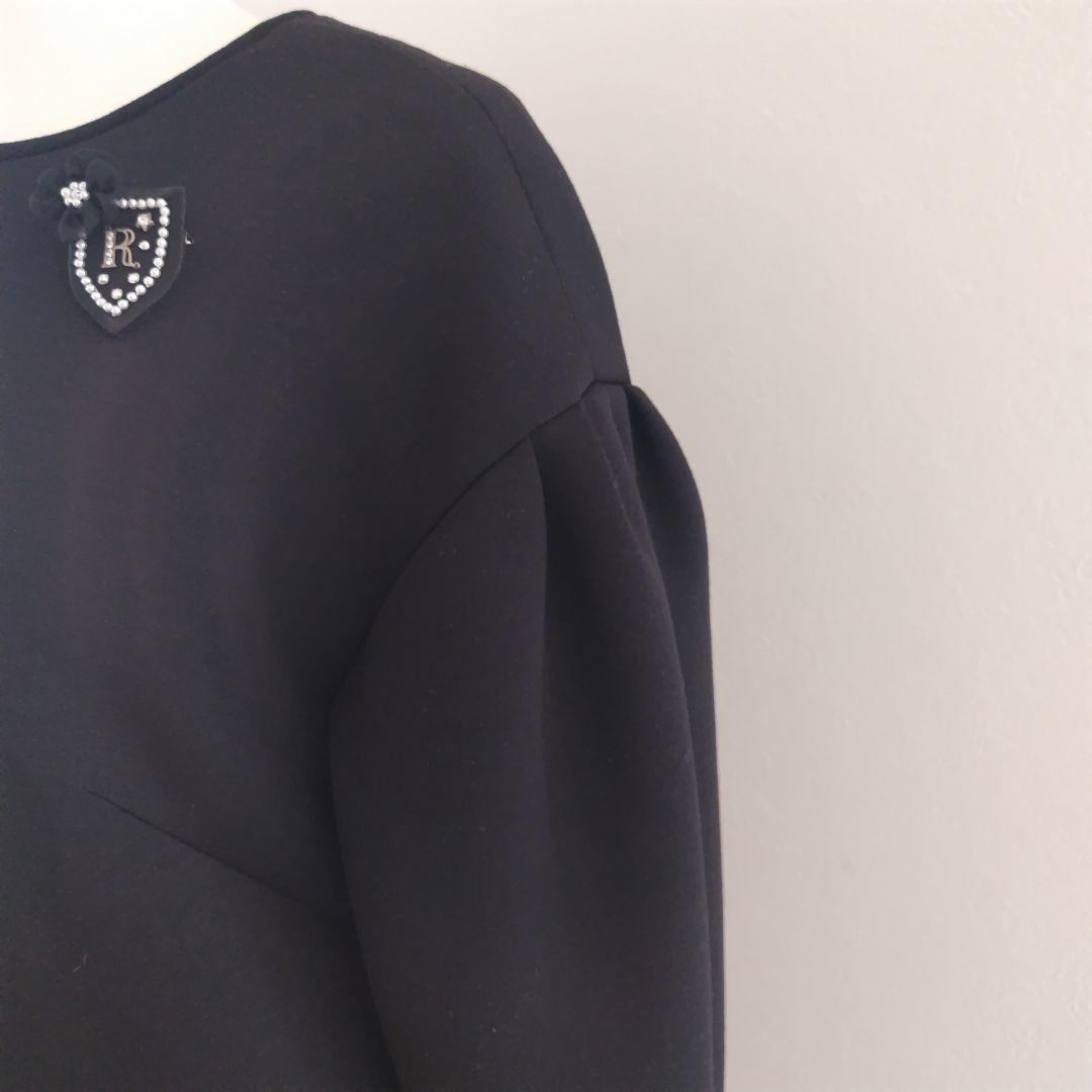 美品✨ ルネ コクーンシルエット ワンピース 36 ブラック ブローチ ゆったり