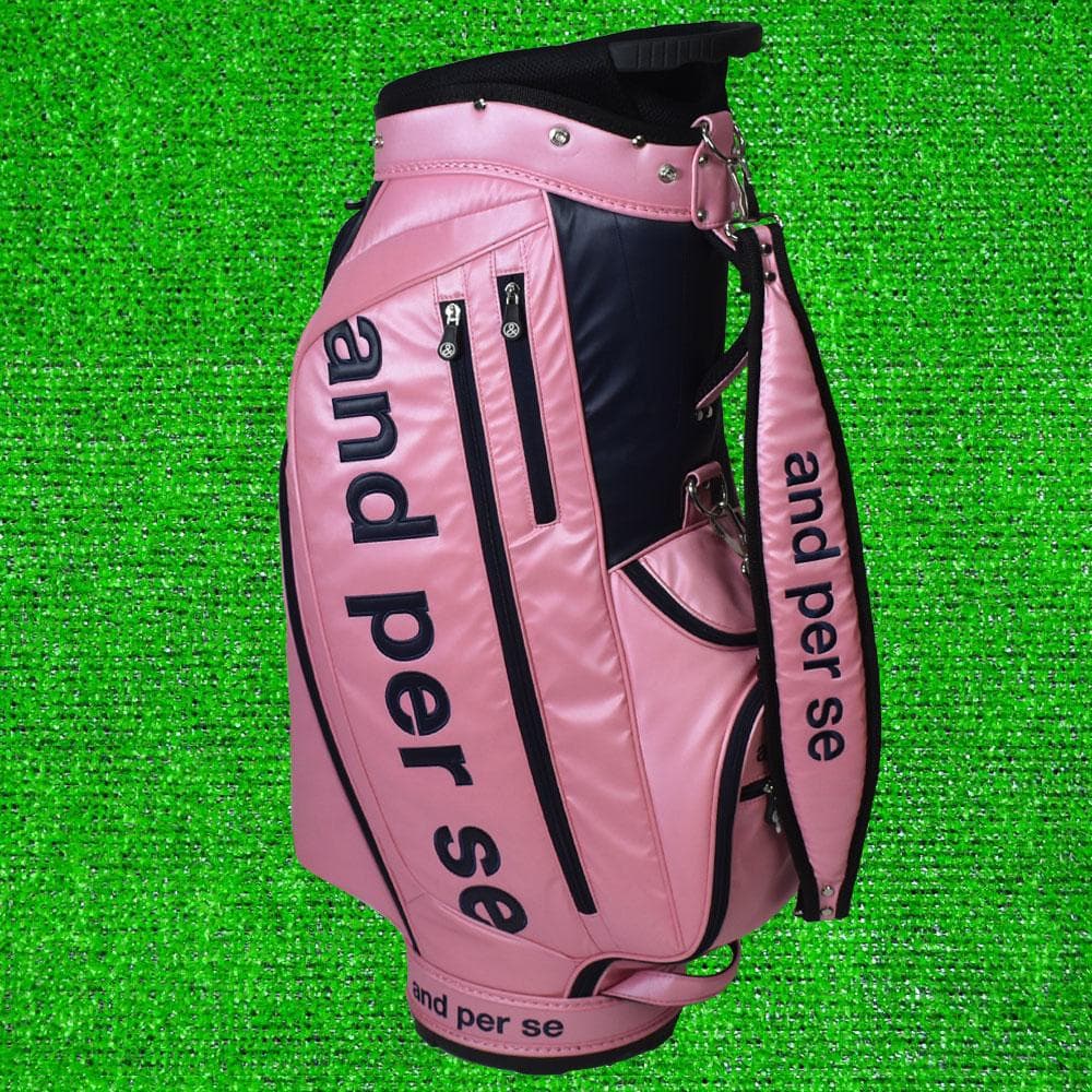 and per se アンパスィ ゴルフ キャディバッグ９型【ピンク】超美品！