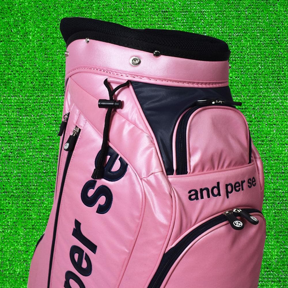 and per se アンパスィ ゴルフ キャディバッグ９型【ピンク】超美品！