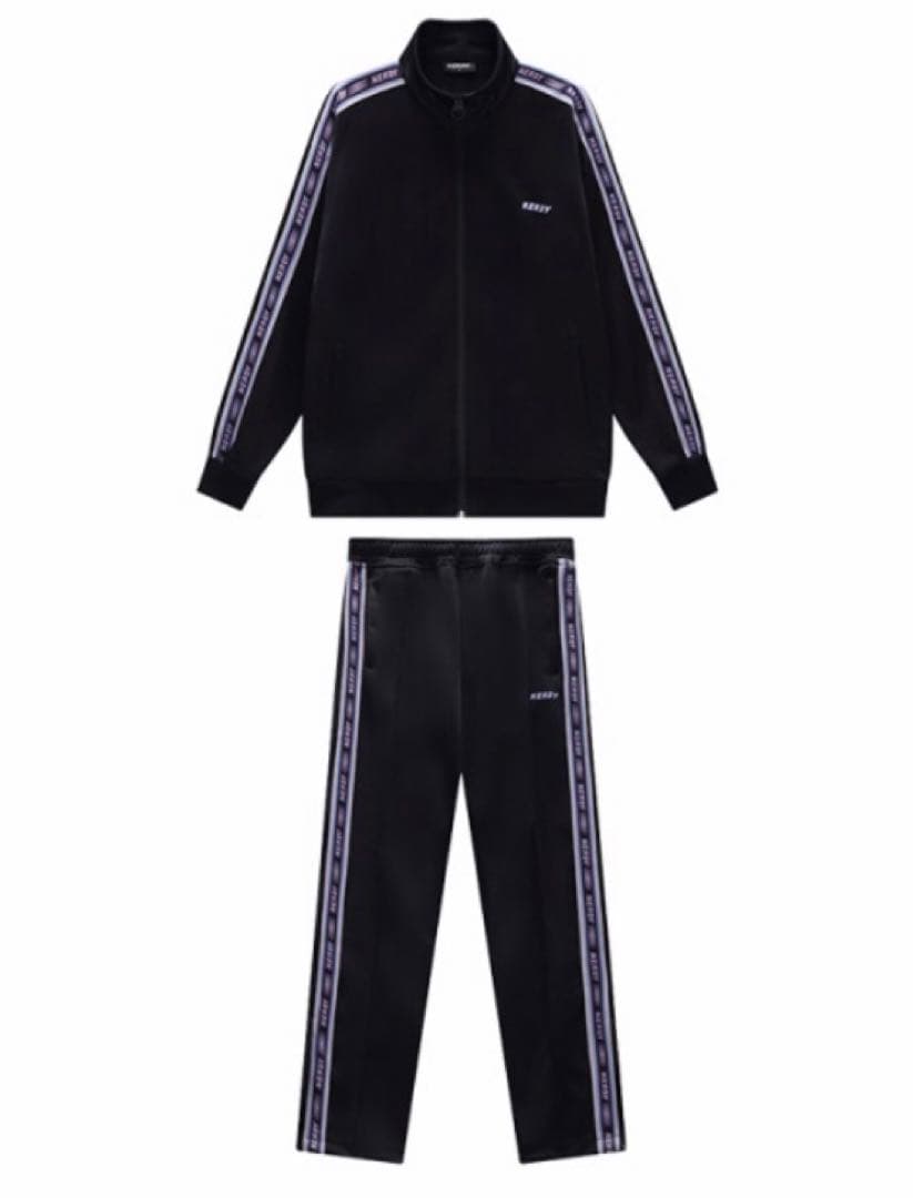 NERDYノルディジャージ上下 黒紫 値下げ交渉受け付けます - メルカリ